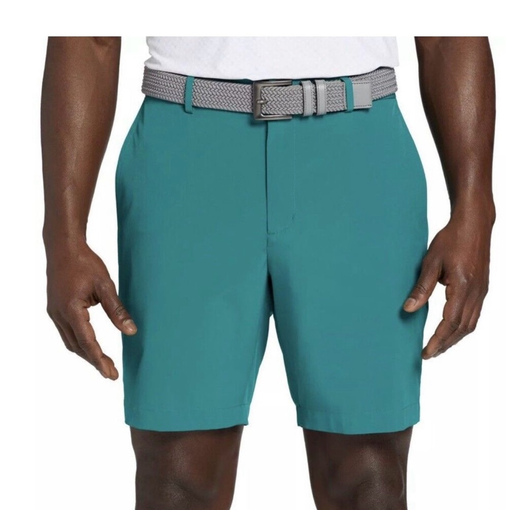 NWT Walter Hagen Men's Performance 11 Easy Waist Golf Shorts Clubhouse Green 34